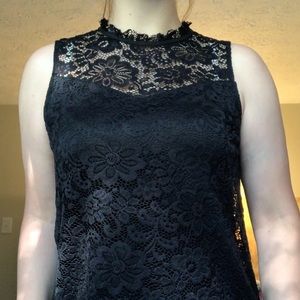 Black lace blouse